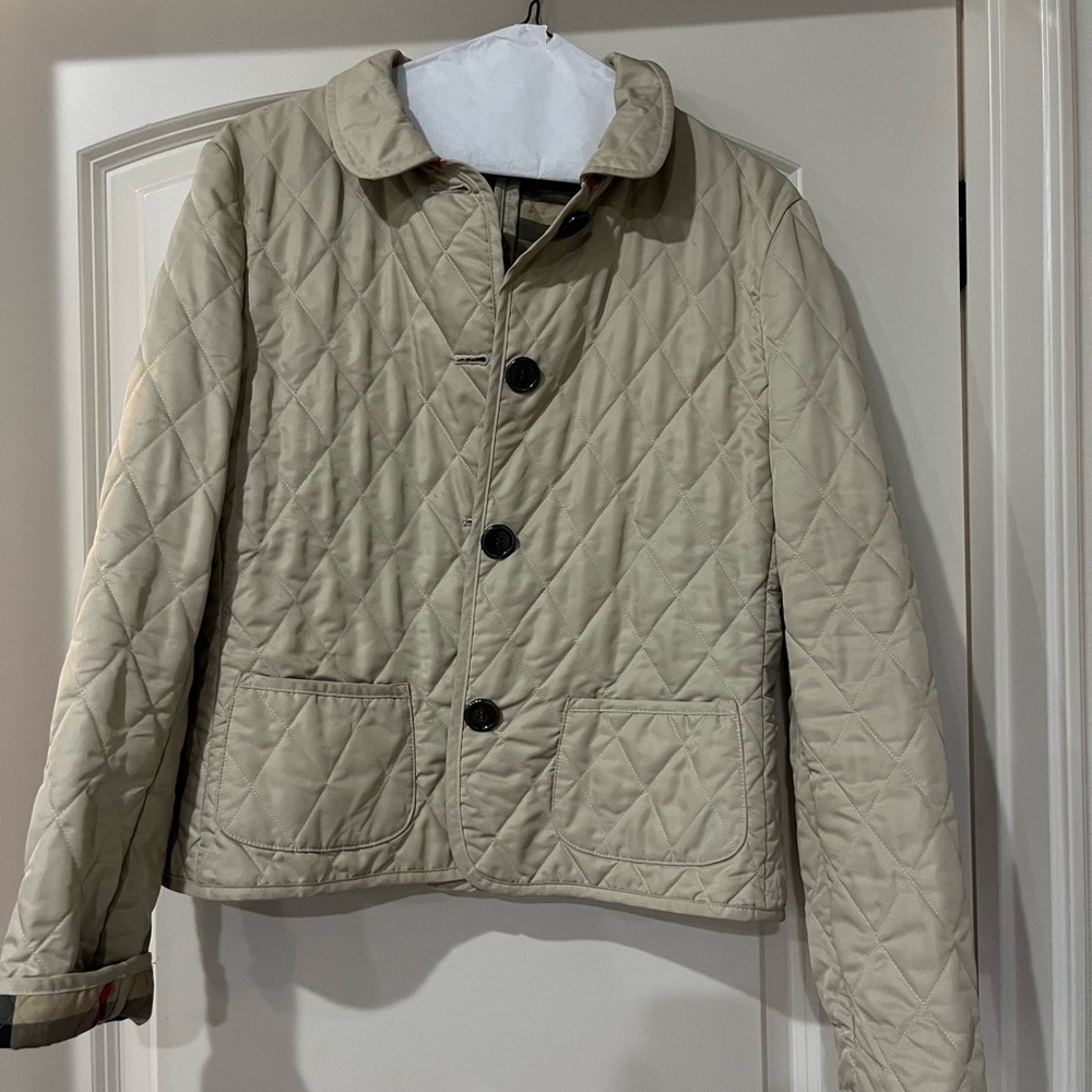 Burberry Cream Quilted Jacket - Picture 2 of 5